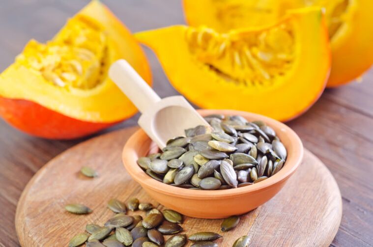 Pumpkin seeds - a record holder in terms of zinc and magnesium content, which increase potency